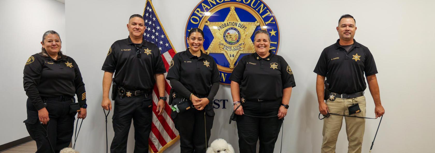 Group image of Probation officers and Support K9s