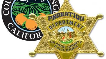 Probation Department badge overlapping County of Orange California logo