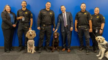 Probation officers and their support K9s