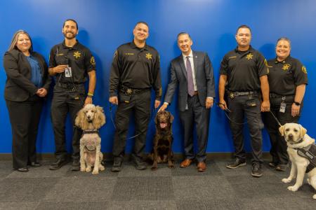 Probation officers and their support K9s