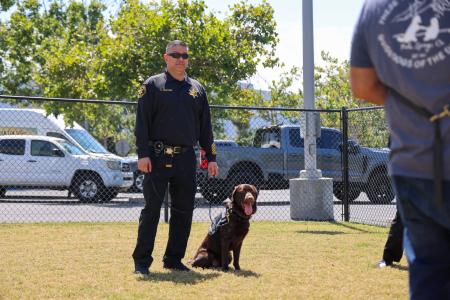 Probation officer and W.A.G.S. K9